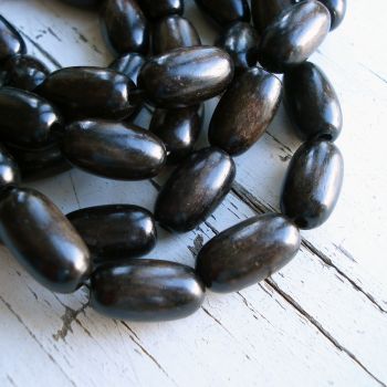 EBONY WOOD RICE BEAD