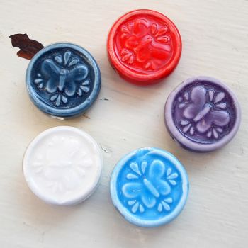 CERAMIC BUTTERFLY COIN