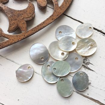 MOTHER OF PEARL OVAL DROP