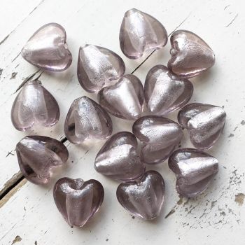 GLASS HEART BEAD
