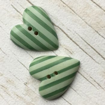 STRIPED HEART BUTTON