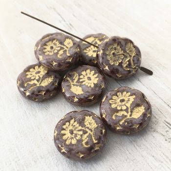 18MM MARGUERITE FLOWER COIN