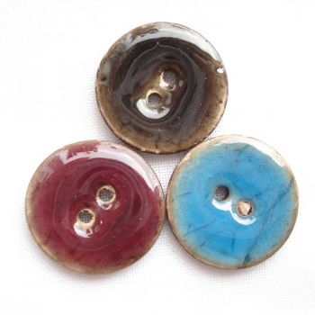 ENAMELLED COCONUT BUTTON